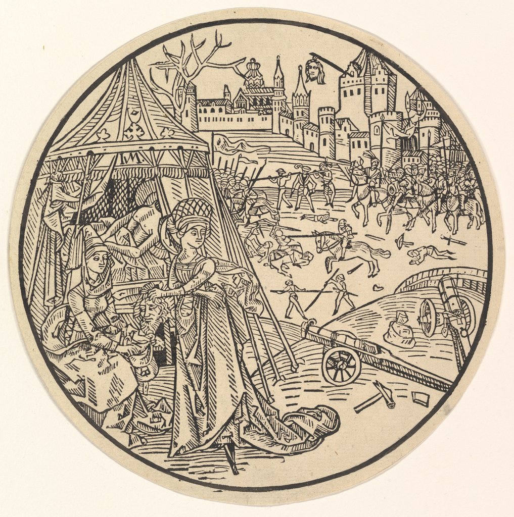 Detail of Judith with the Head of Holofernes by Israhel van Meckenem