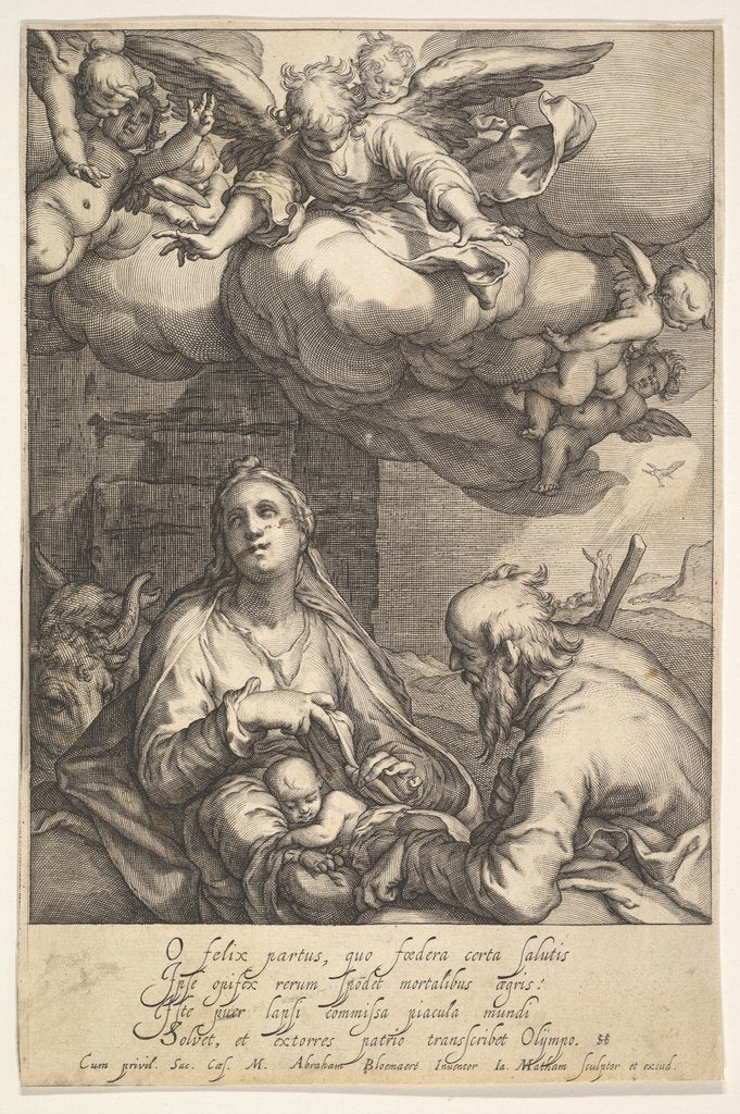 Detail of The Nativity by Jacob Matham