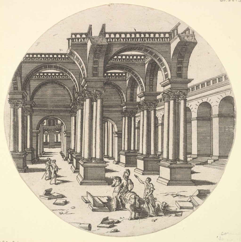 Detail of Perspectival View, Temple of Isis, 1551 by Jacques Androuet Du Cerceau