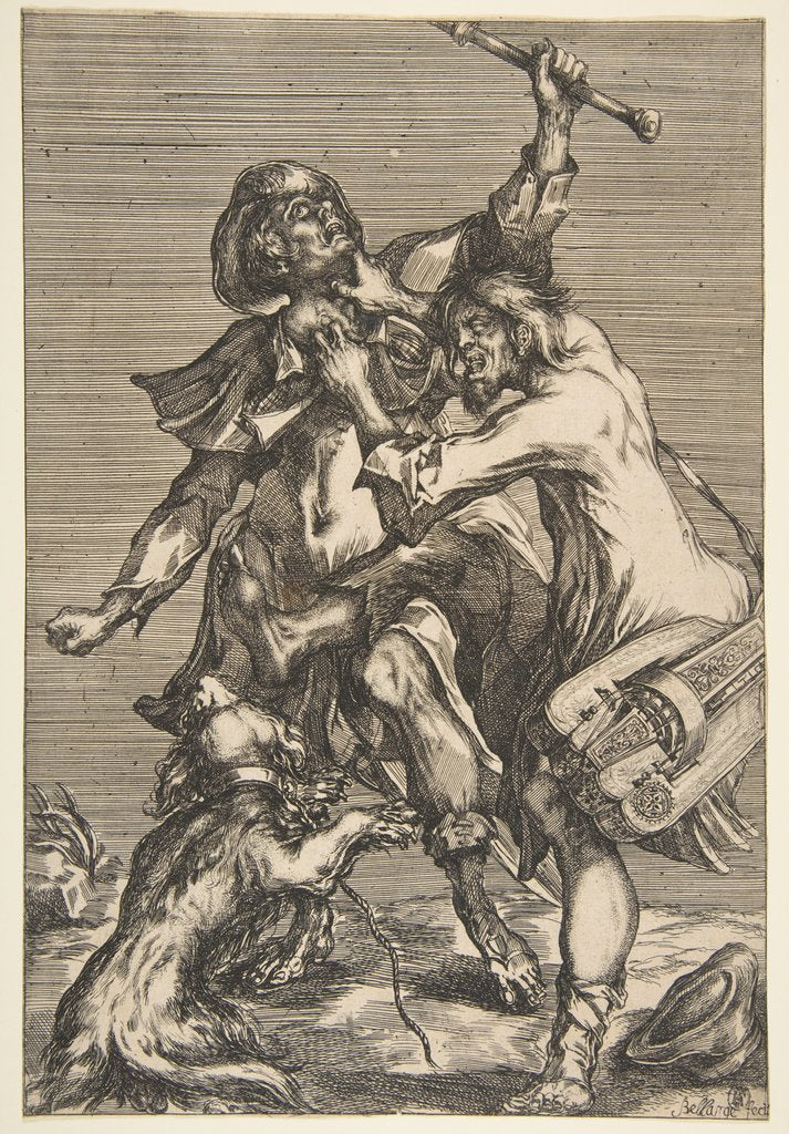 Two Fighting Beggars, 1612-16 by Jacques Bellange