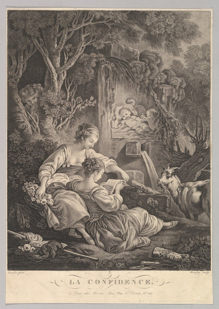 Detail of The Secret, ca. 1804-31 by Jacques Bonnefoy