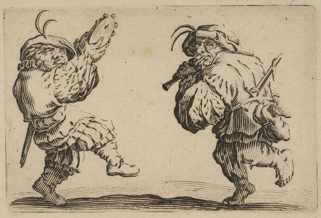 Detail of Les Danseurs a la Flute et au Tambouri by Jacques Callot