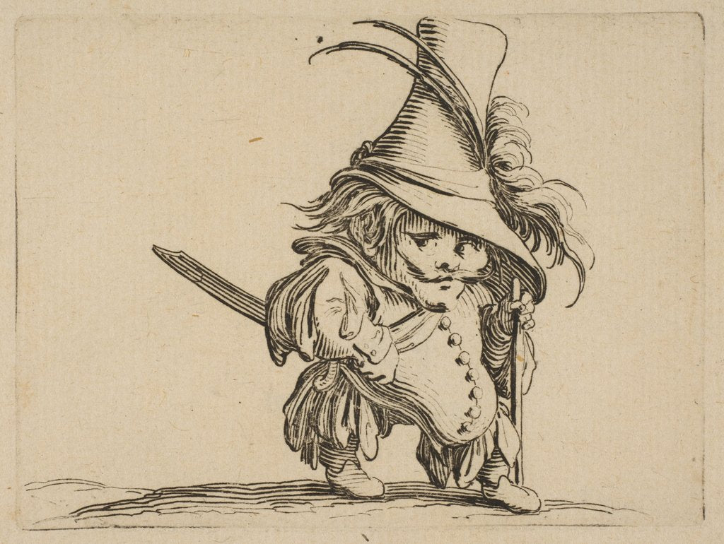 Detail of L'Homme au Ventre Tombant et au Chapeau Très Élev by Jacques Callot