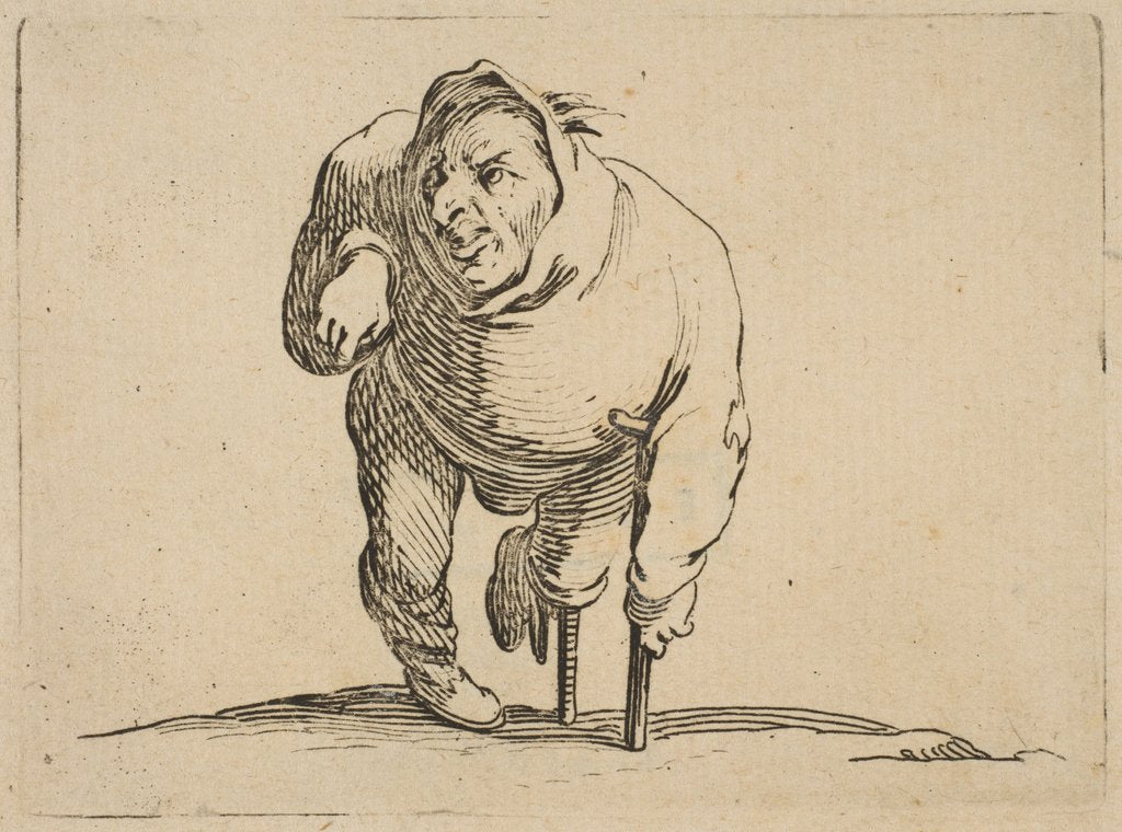 Detail of L'Estropié a la Béquille et a La Jambe de Boi by Jacques Callot