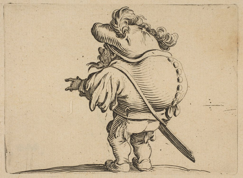 Detail of L'Homme au Gros Dos Orné d'Une Rangée de Bouton by Jacques Callot