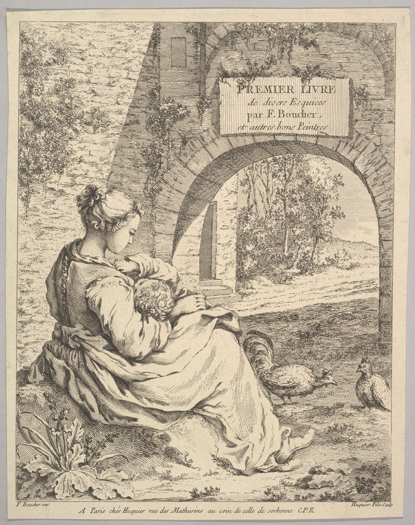 Detail of Frontispiece, mid to late 18th century by Jacques Gabriel Huquier