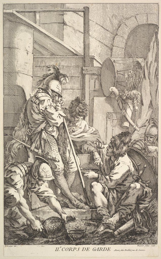 Detail of Second Guard-Room, mid to late 18th century by Jacques Gabriel Huquier