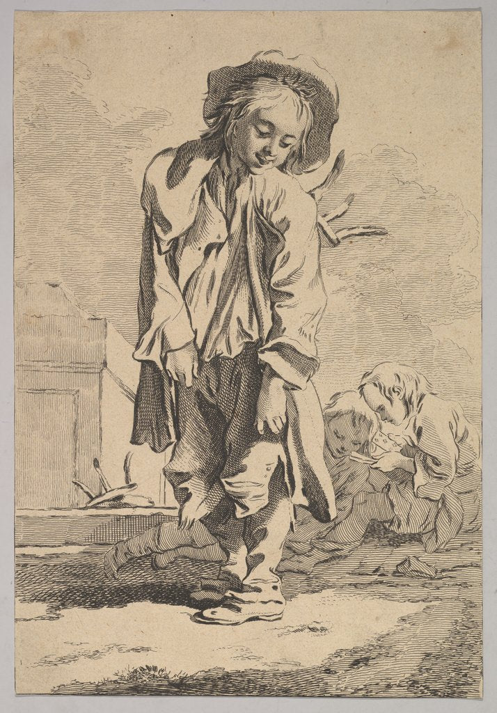 Detail of Sweeping from Top to Bottom by Jacques Philippe Le Bas