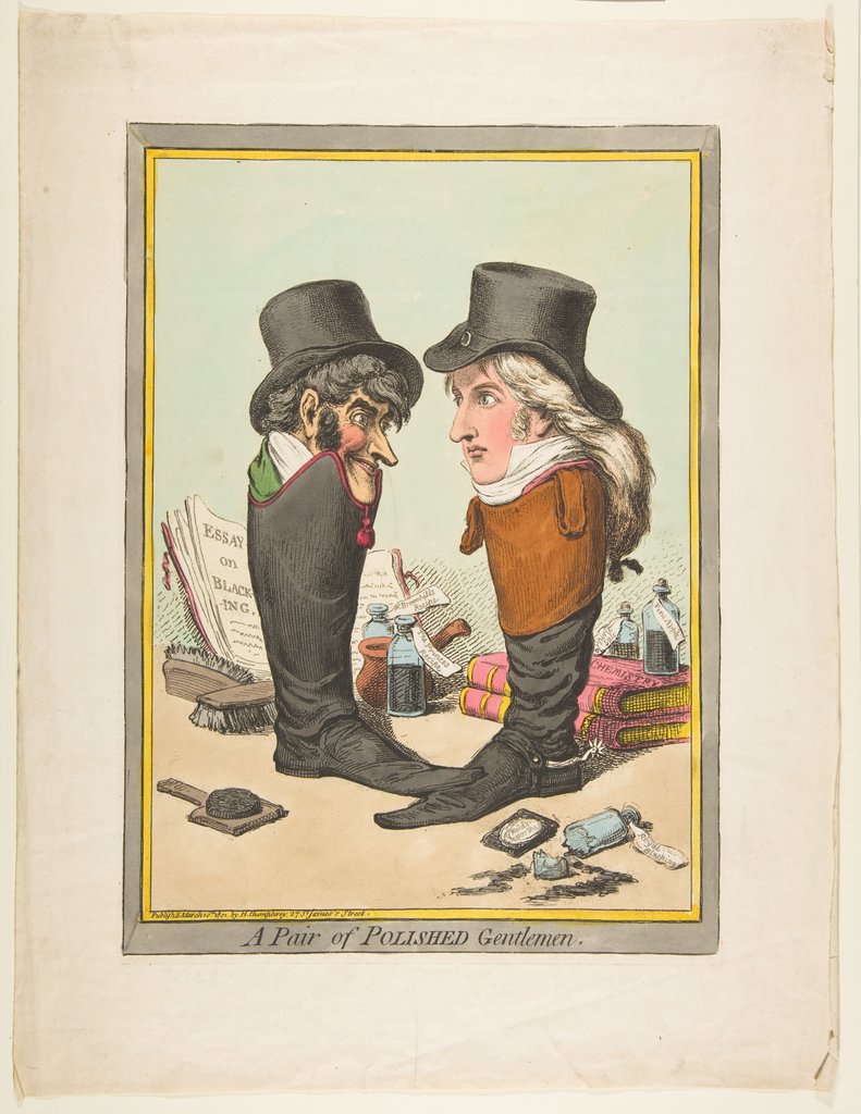 Detail of A Pair of Polished Gentlemen, March 10, 1801 by James Gillray