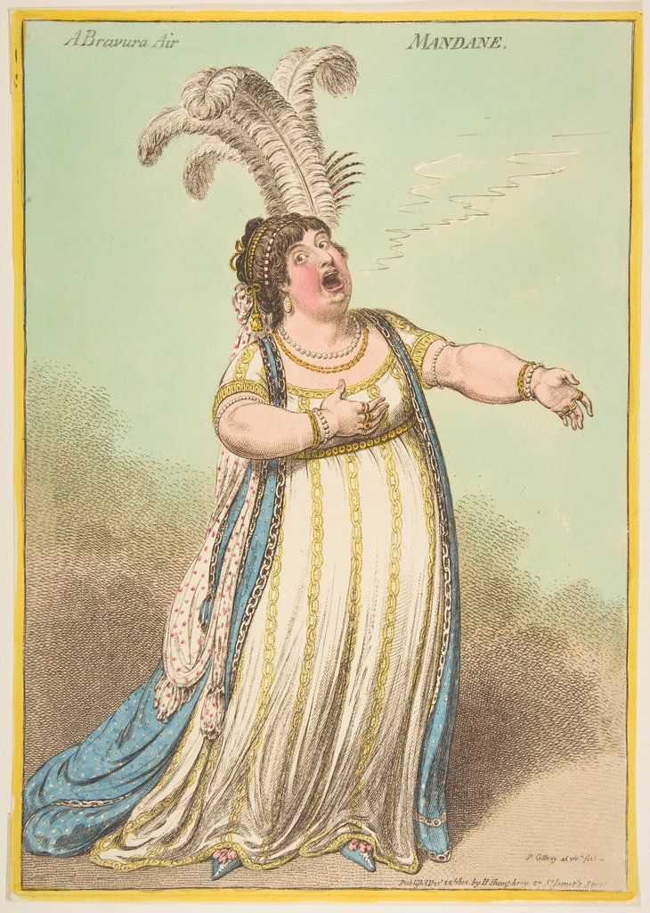 Detail of A Bravura Air. Mandane, December 22, 1801 by James Gillray