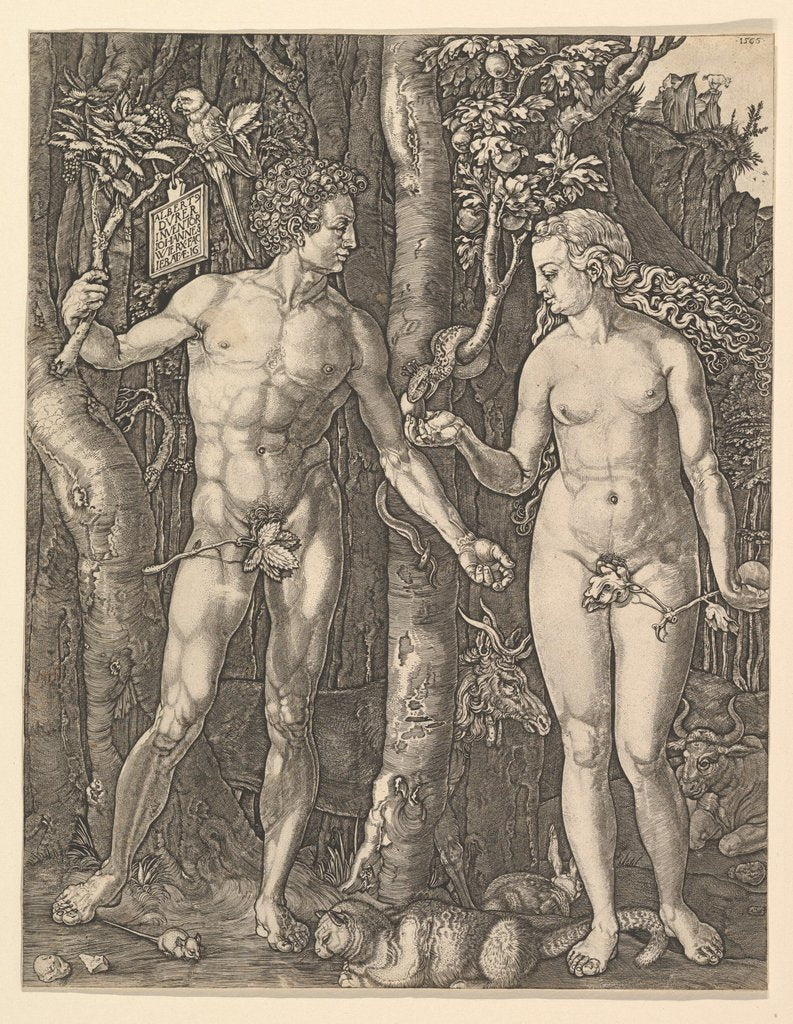 Detail of Adam and Eve, 1566 by Jan Wierix