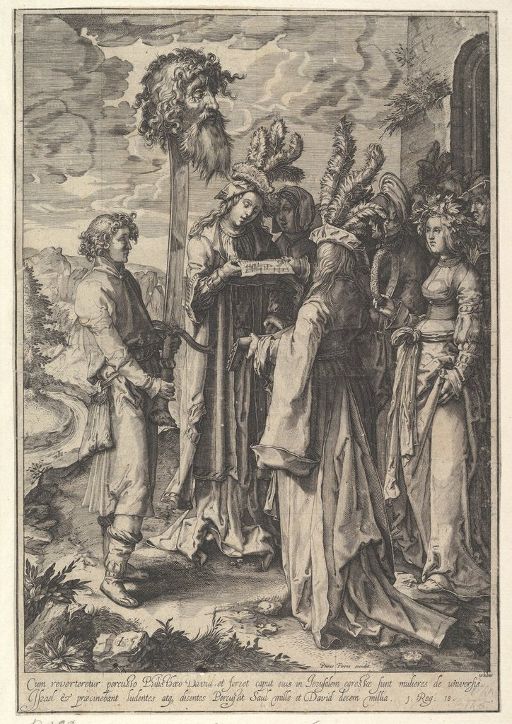Detail of The Hymn of the Daughters of Israel and David by Jan Saenredam