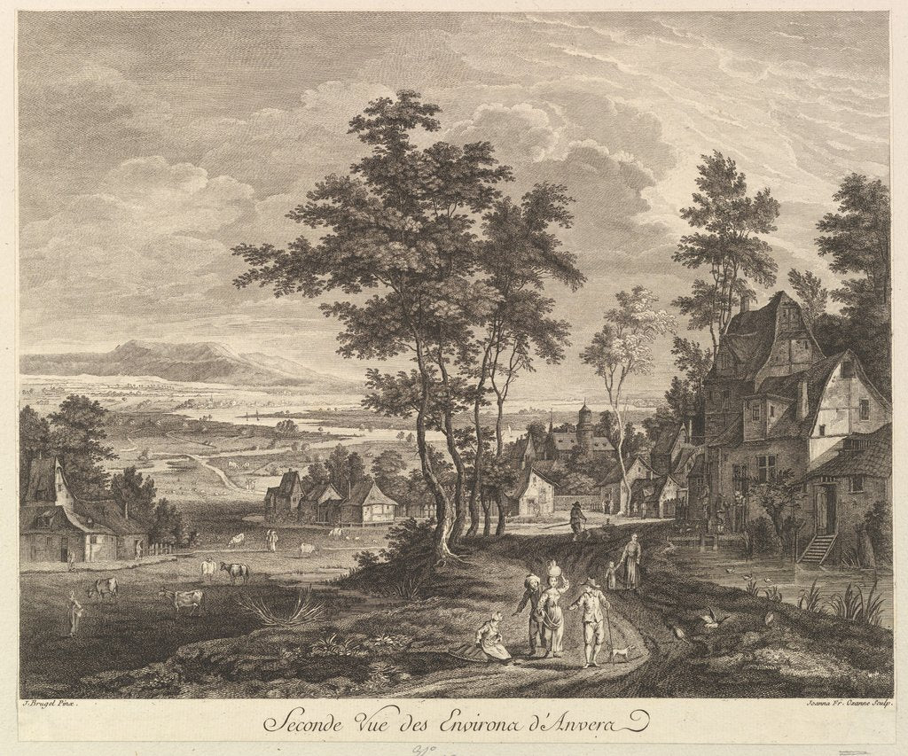 Detail of Second View of the Environs of Antwerp by Joanna Fr Ozanne