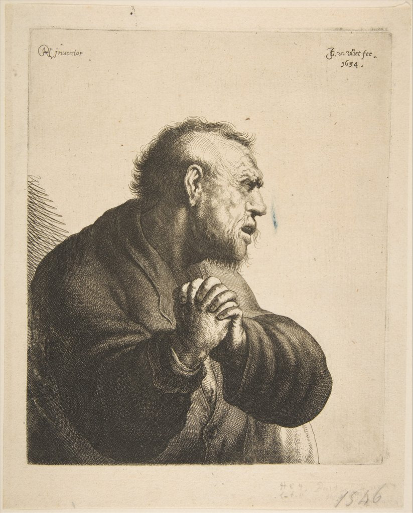 A Man Grieving, 1634 by Jan Georg van Vliet