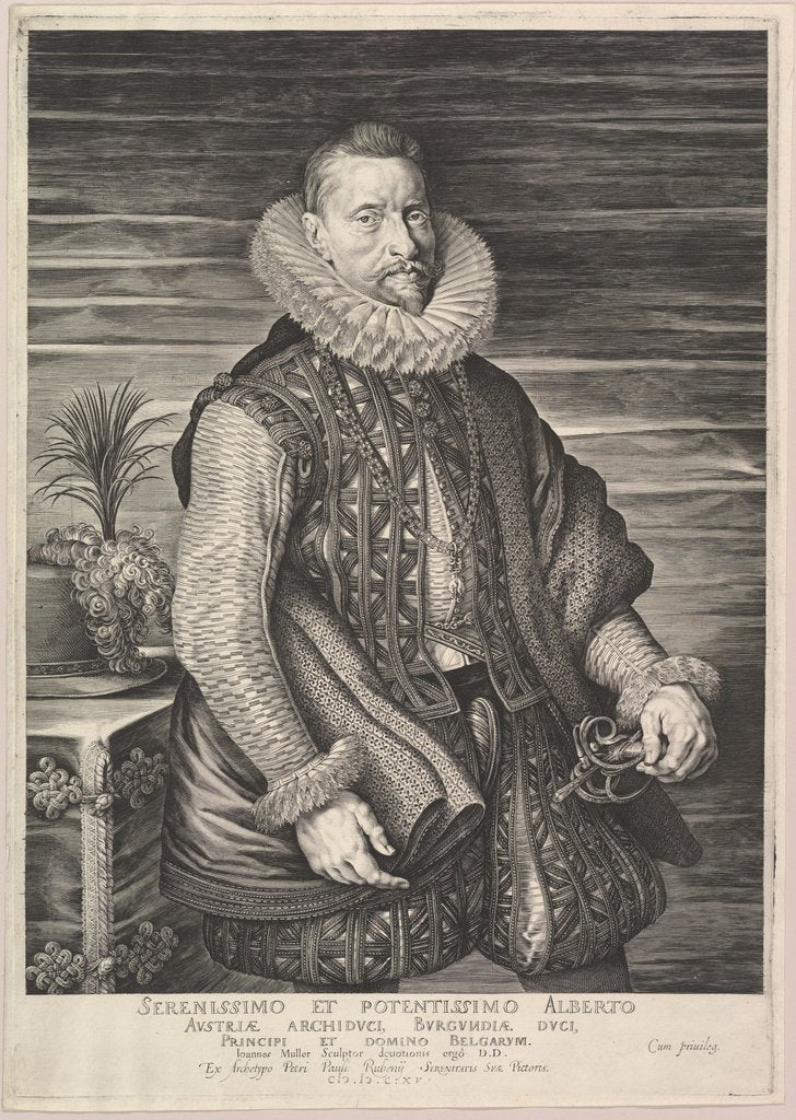 Detail of Portrait of Albert, Archduke of Austria, Sovereign of Southern Netherlands, 1615 by Jan Muller