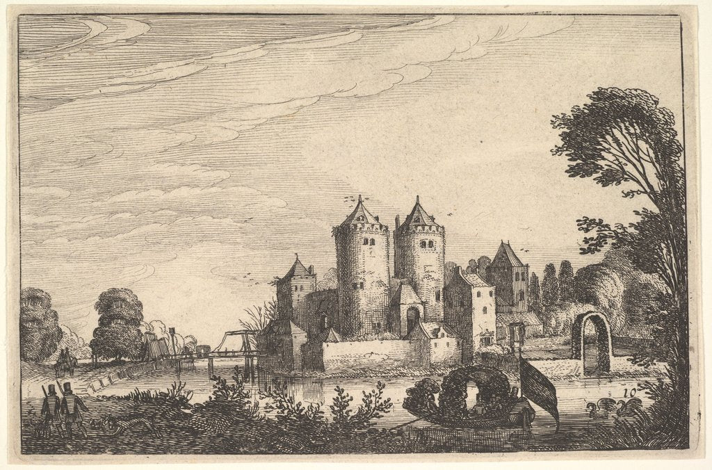 Detail of The Castle, ca. 1616 by Jan van de Velde II