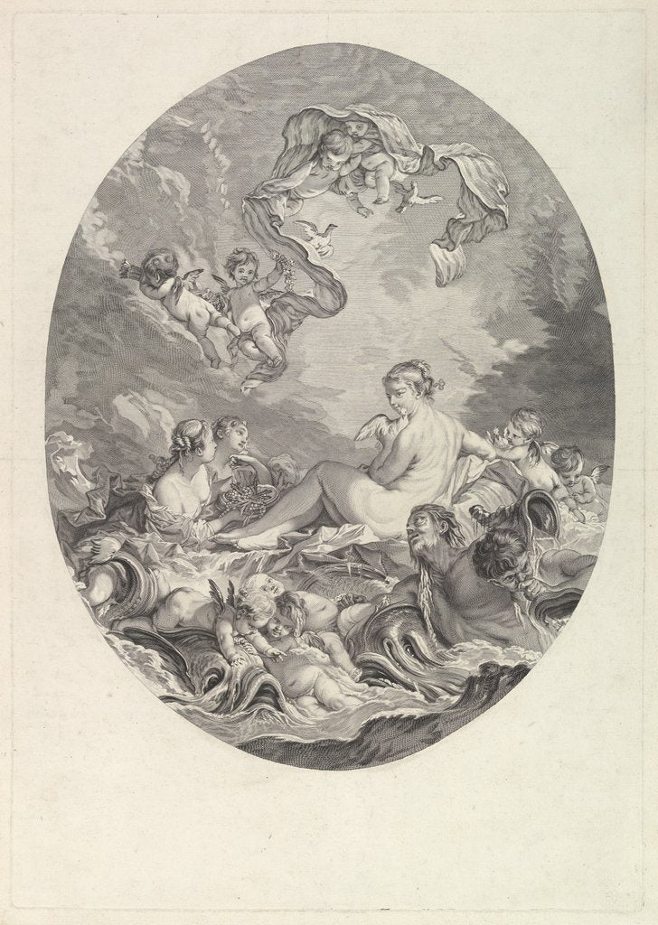 Detail of Naissance et Triomphe de Venus, 18th century by Jean Daullé