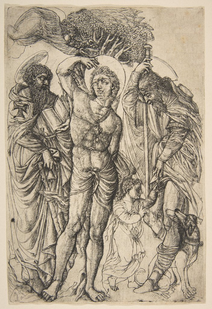 Detail of Saints Sebastian, Anthony and Roch by Jean Duvet