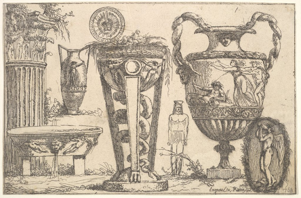 Detail of Fragments of Antiquity, 1765 by Jean Jacques Lagrenee