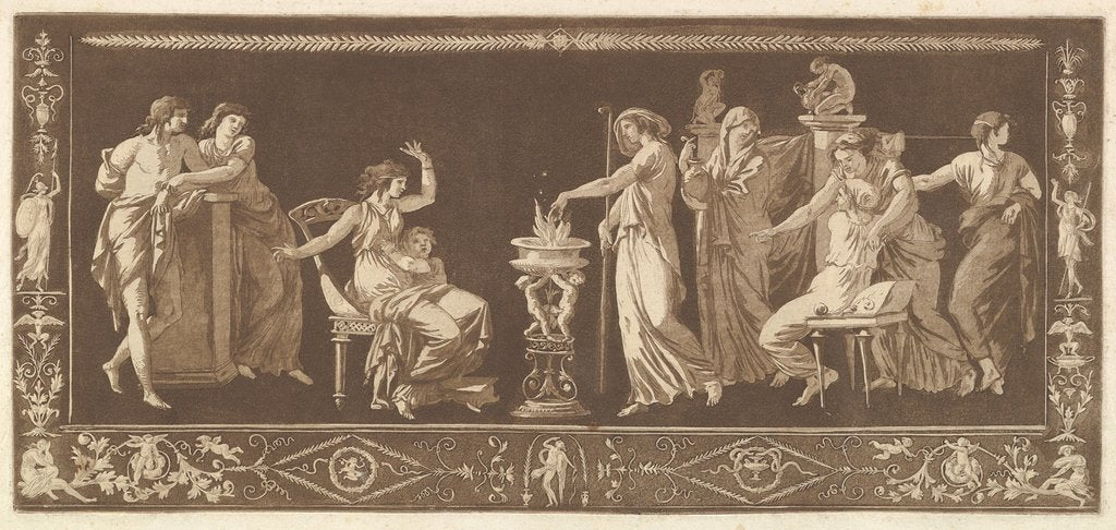 Detail of Scène de Sacrifice, from Recueil de Différentes Compositions Frises et…, 1784 by Jean Jacques Lagrenee