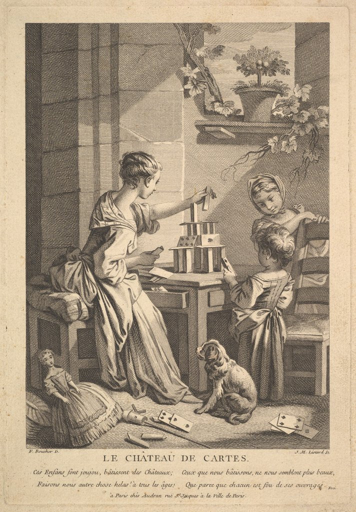 Detail of House of Cards by Jean Michel Liotard