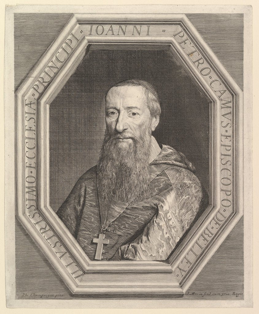 Detail of Jean-Pierre Camus, eveque de Belley by Jean Morin