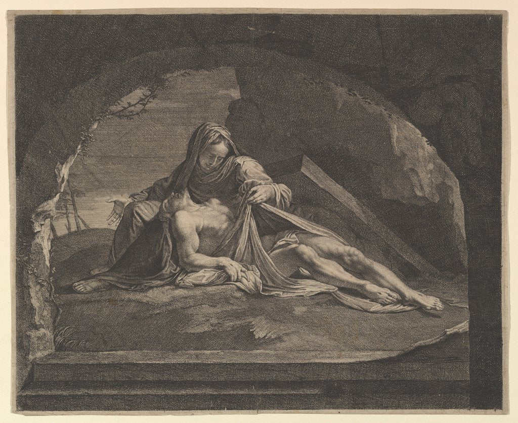 Detail of La Vierge au sepulcre by Jean Morin
