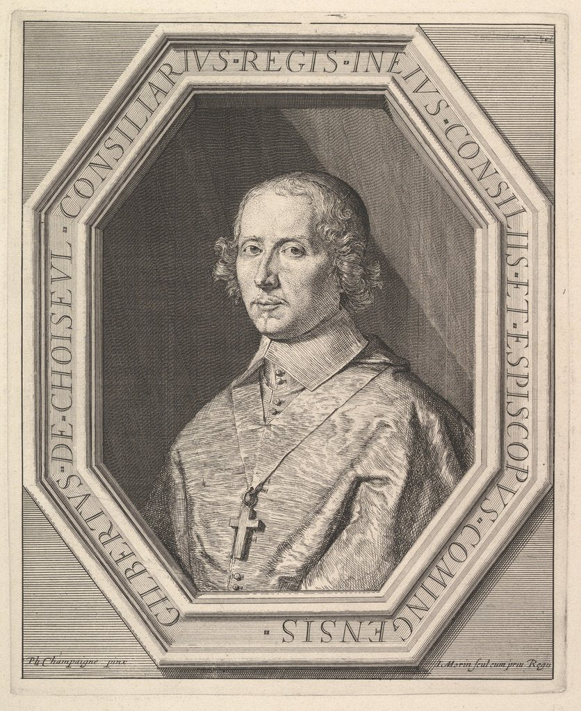 Detail of Gilbert de Choiseul-Praslin, eveque de Comminges by Jean Morin