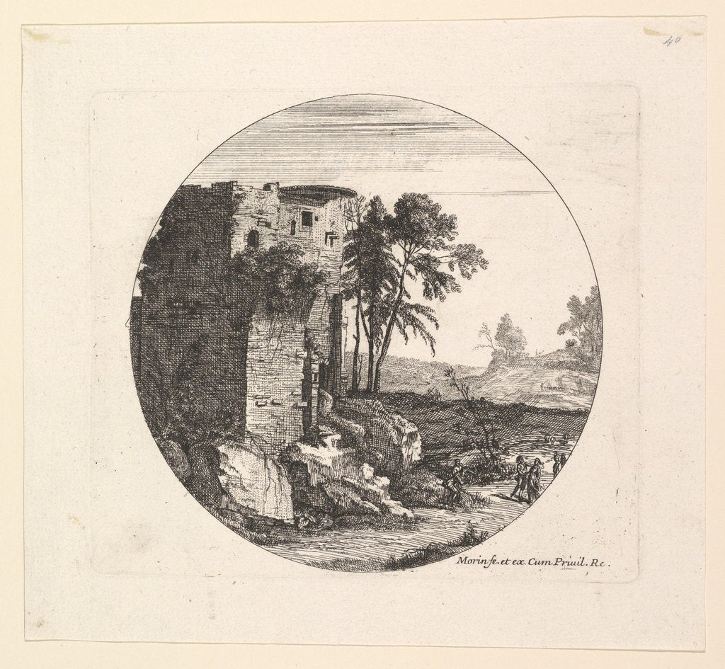 Detail of Les Ruines a gauche by Jean Morin