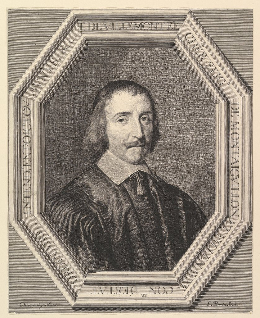 Detail of Francois de Villemontee, conseiller d'etat ordinaire by Jean Morin