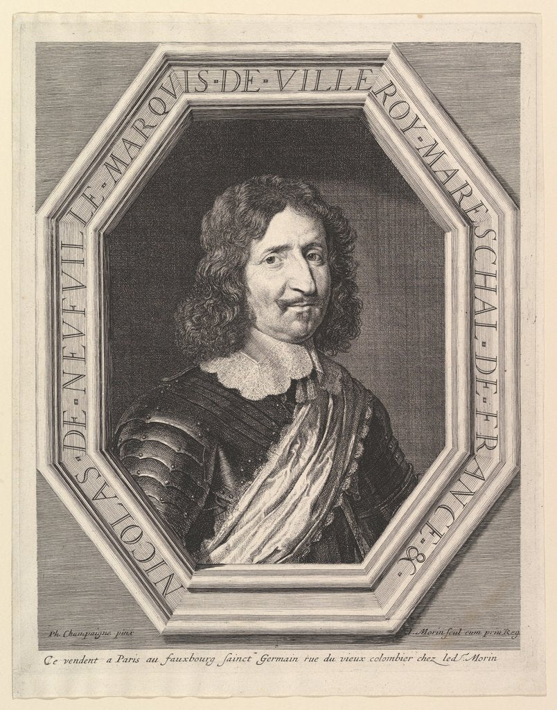 Detail of Nicolas de Neuville, marquis de Villeroy by Jean Morin