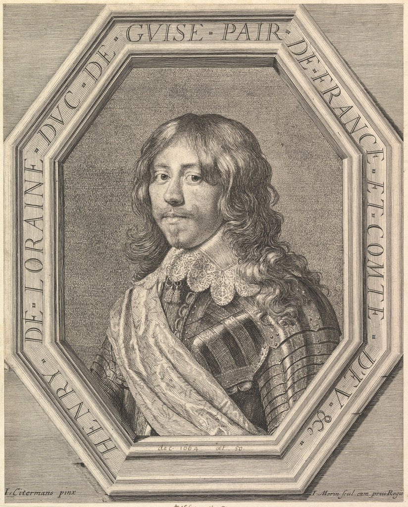 Detail of Henri II de Lorraine, duc de Guise by Jean Morin