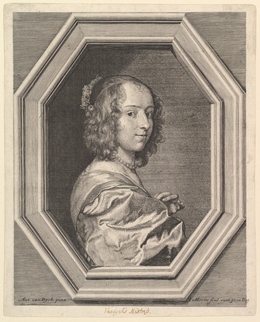 Detail of Marguerite Lemon, maitresse d'Antoine van Dyck by Jean Morin