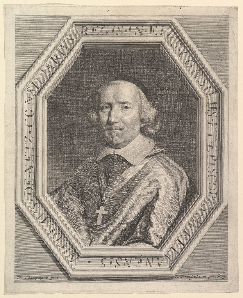 Detail of Nicolas de Netz, eveque d'Orleans by Jean Morin