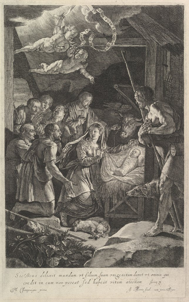 Detail of L'adoration des bergers by Jean Morin