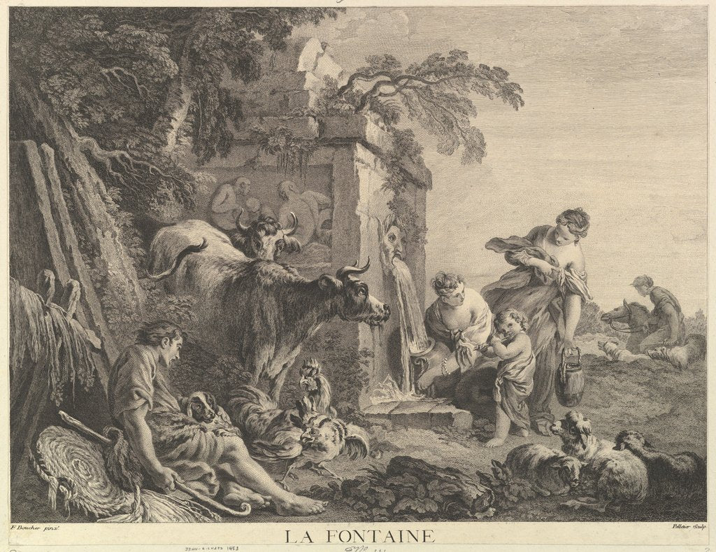 Detail of The Fountain by Jean Pelletier