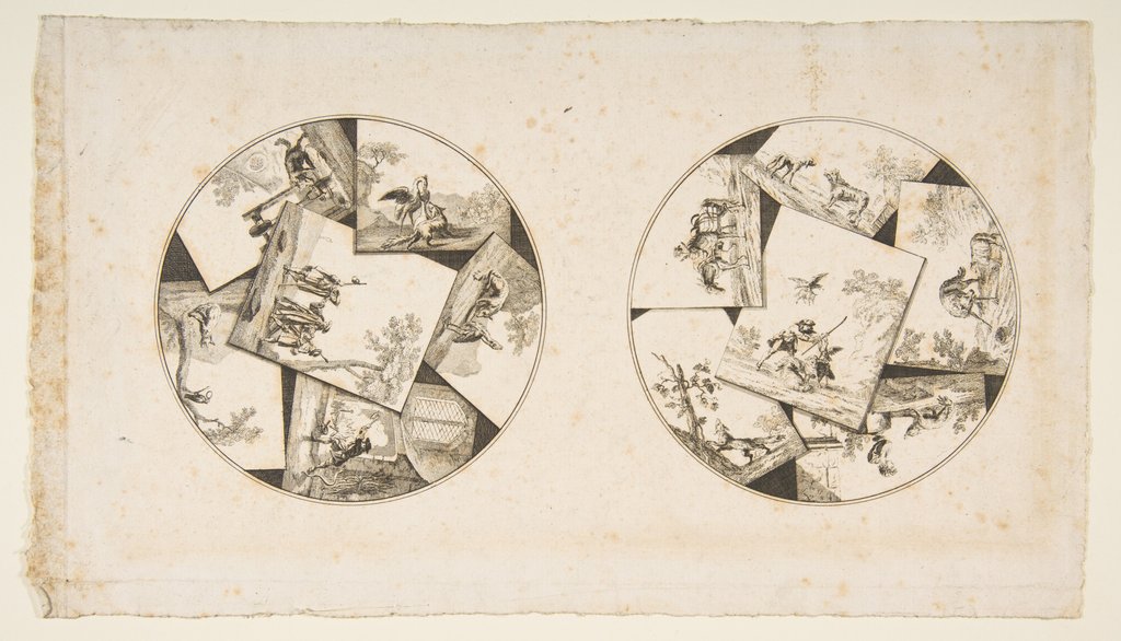 Detail of Designs for Plates Taken from Oudry's Illustrations to La Fontaine's Fables, after 1755 by Anonymous