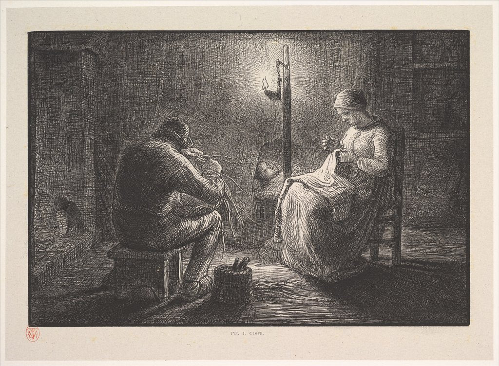 Detail of Night, from the series, Four Times of the Day, 1830-75 by Jacques-Adrien Lavieille