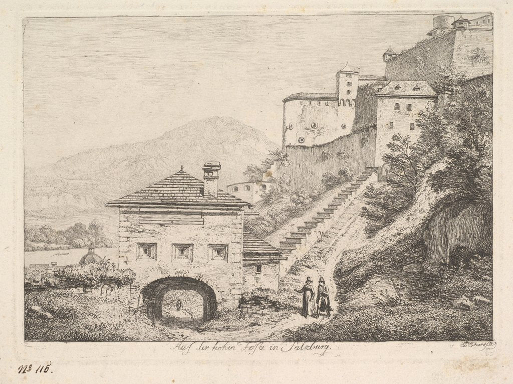 Detail of The High Holiday in Salzburg, 1819 by Johann Christian Erhard