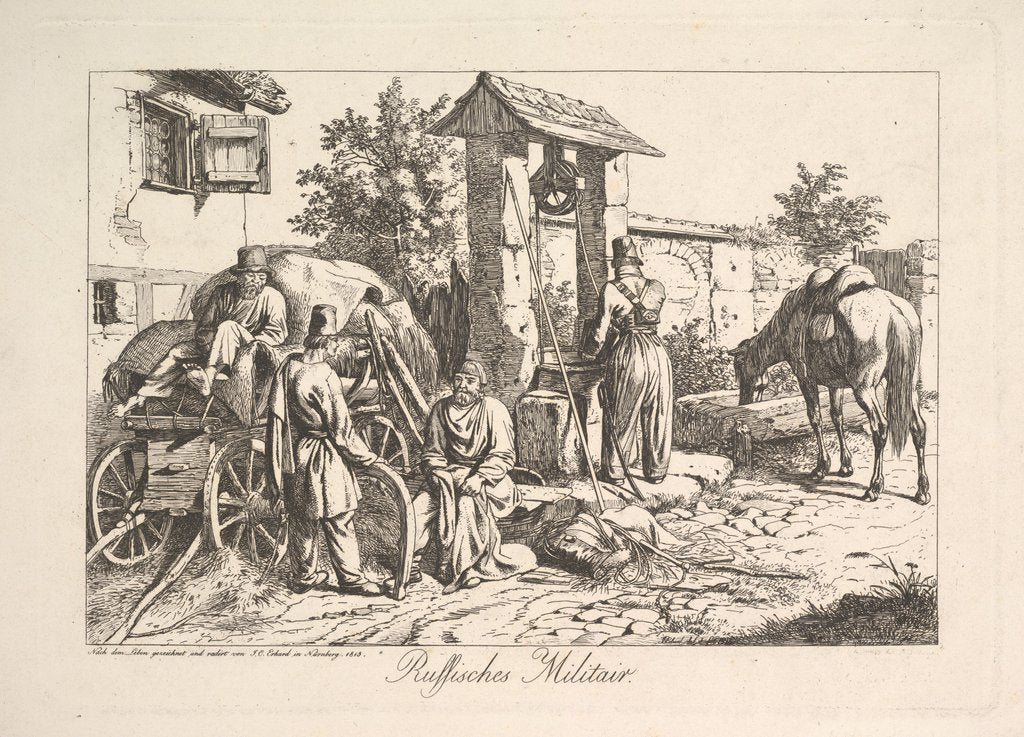 Detail of Cossack at the Well, 1815 by Johann Christian Erhard