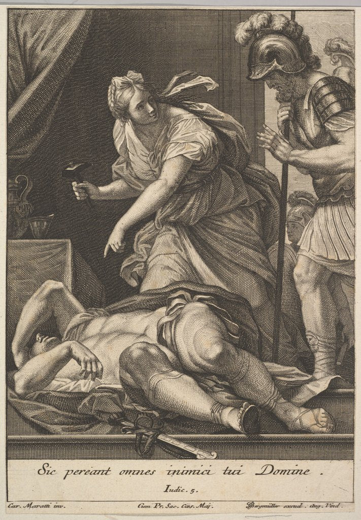 Detail of Jael slaying Sisera, 1705-62 by Johann Georg Bergmuller