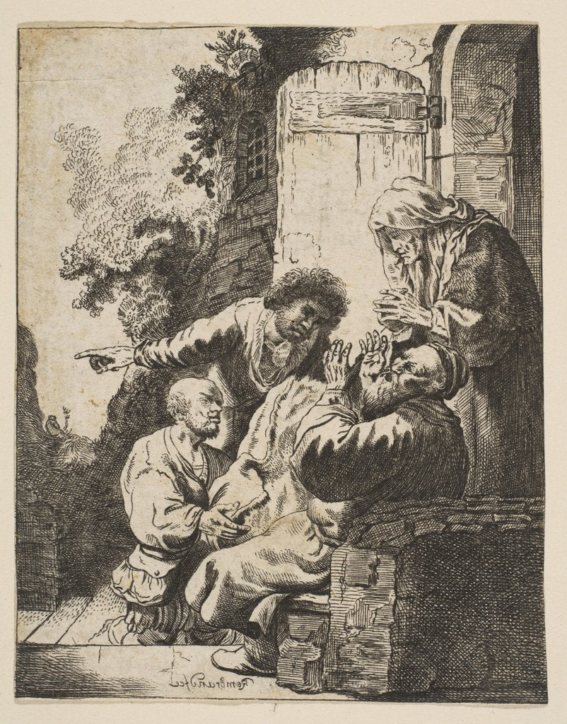 Detail of Joseph's Coat Brought to Jacob, ca. 1633 by Johann Georg Hertel