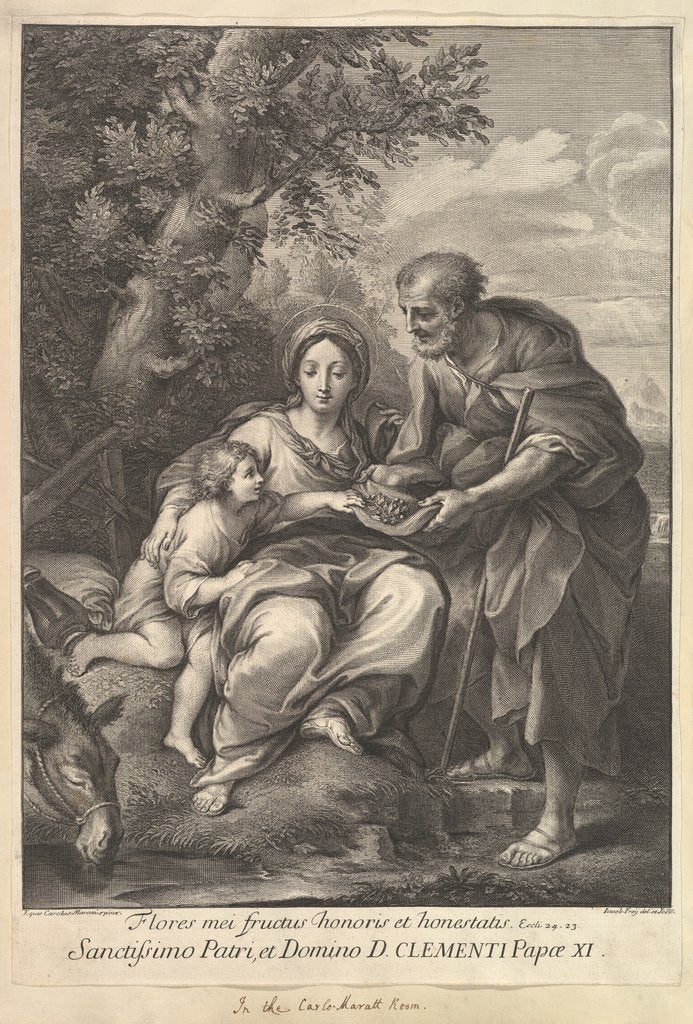 Detail of The Virgin and Joseph with the Young Jesus, 1710-40 by Johann Jakob Frey the Elder
