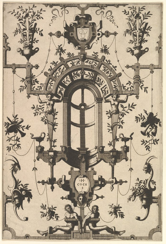 Modern Grotesque with Strapwork, 1554 by Johannes van Doetecum I