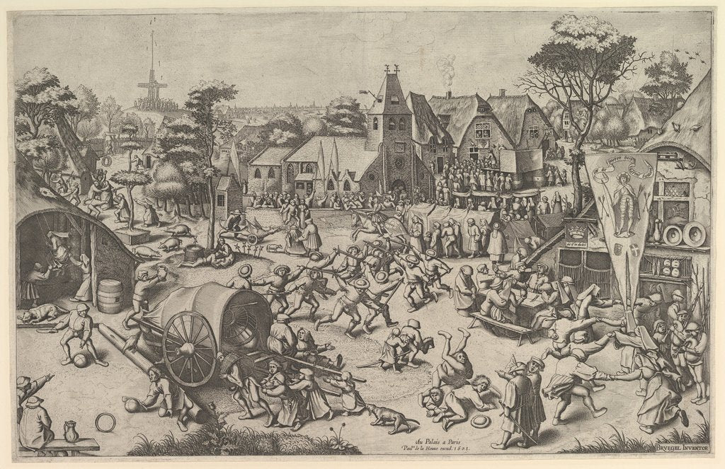 Detail of The Kermis of Saint George, ca. 1569; printed 1601 by Johannes van Doetecum I
