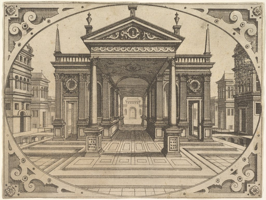 Detail of Plate from 'Scenographiae…', ca. 1560 by Johannes van Doetecum I