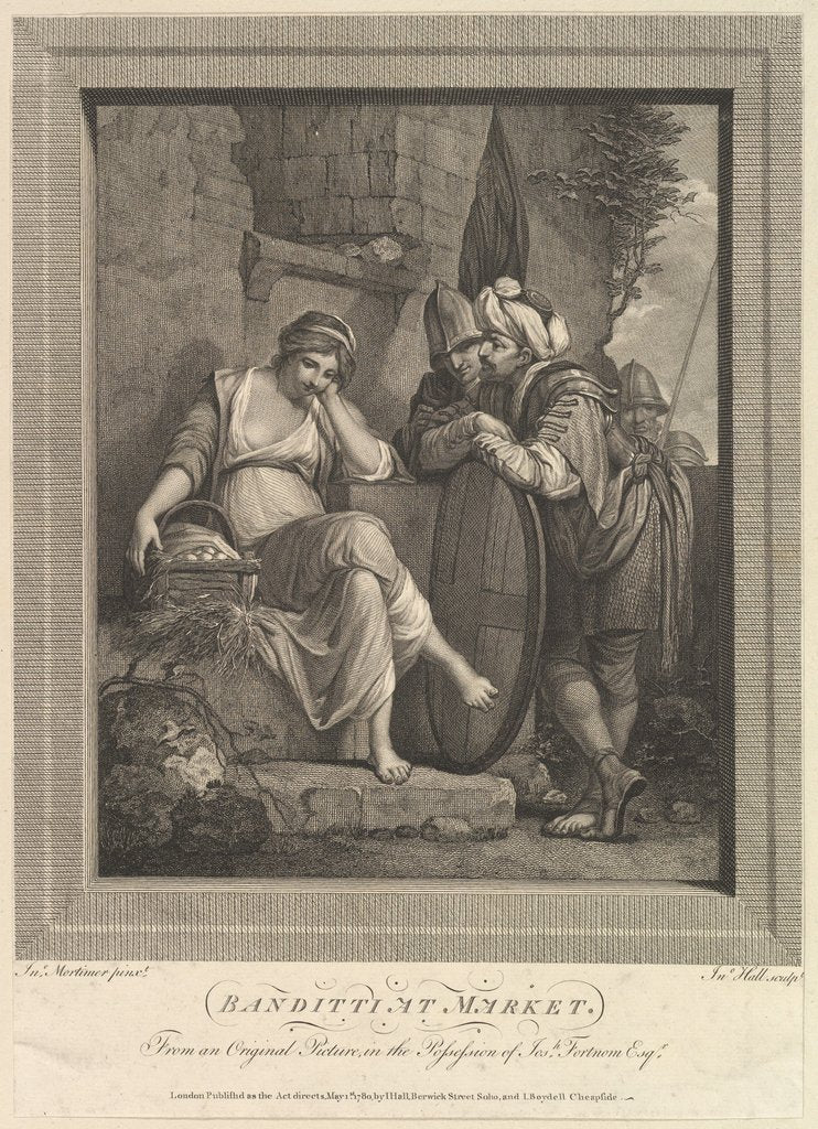 Detail of Banditti at Market, November 9, 1780 by John Hall