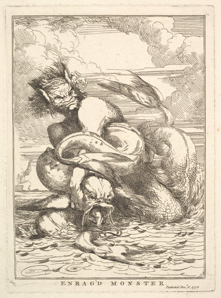 Detail of Enrag'd Monster, December 8, 1778 by John Hamilton Mortimer