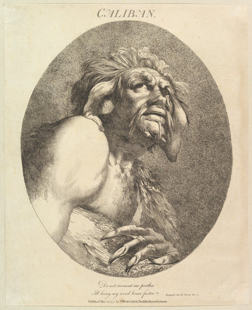 Detail of Caliban, May 20, 1775 by John Hamilton Mortimer