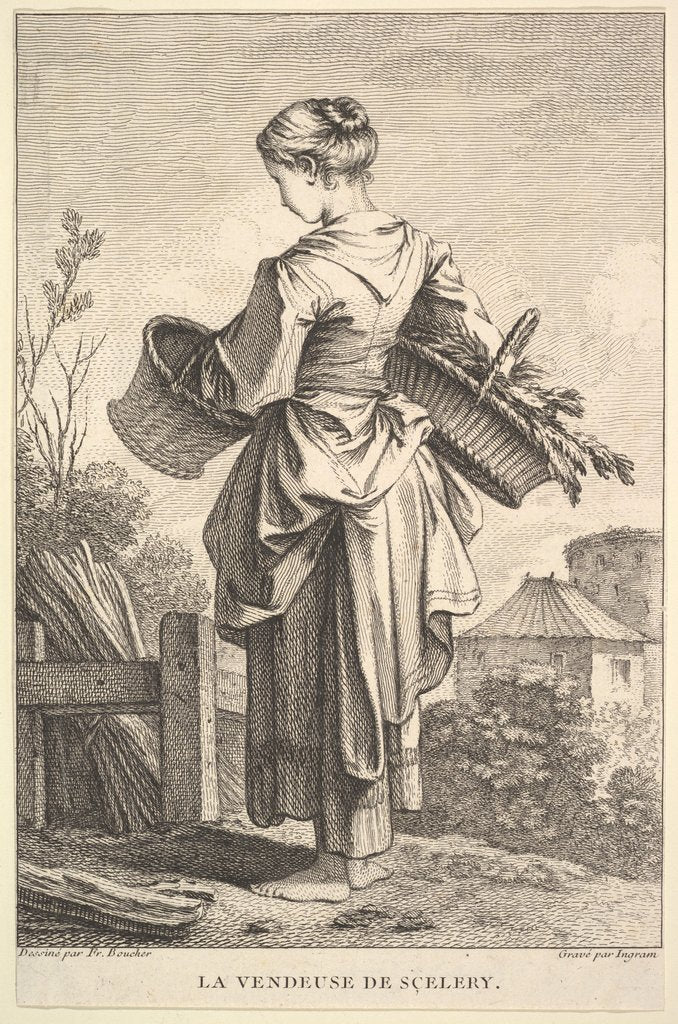 Detail of The Seller of Celery, 1741-63 by John Ingram